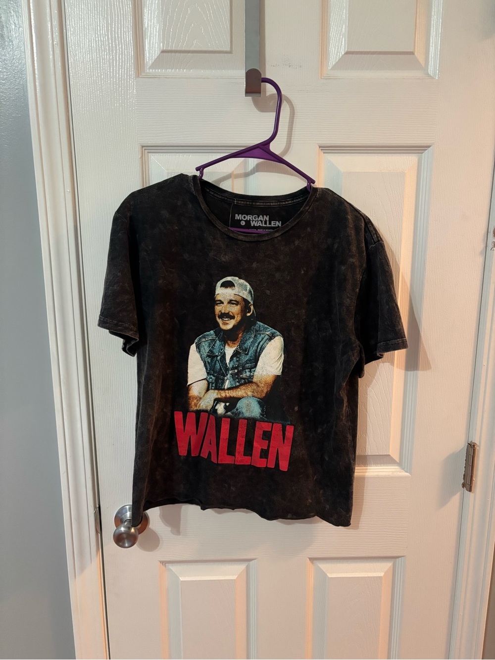 Morgan Wallen Graphic Tee in Black with Red Logo NWT Large